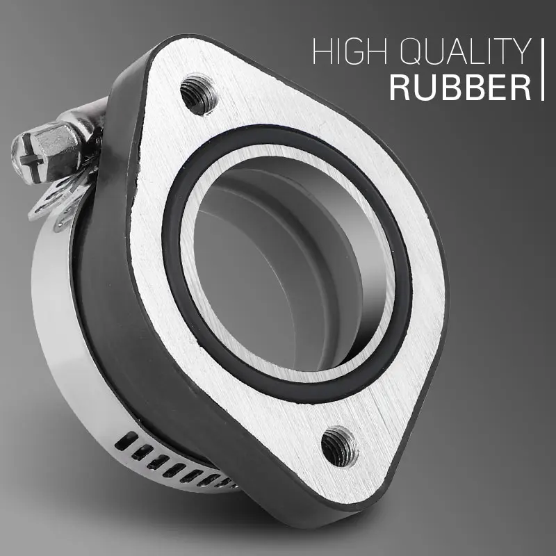 32mm Carburetor Intake Adapter Boot Flange Manifold fit for PWK 24 26 28 30mm PE 24 26 28 VM24 26  Carburetor Rubber+Aluminum