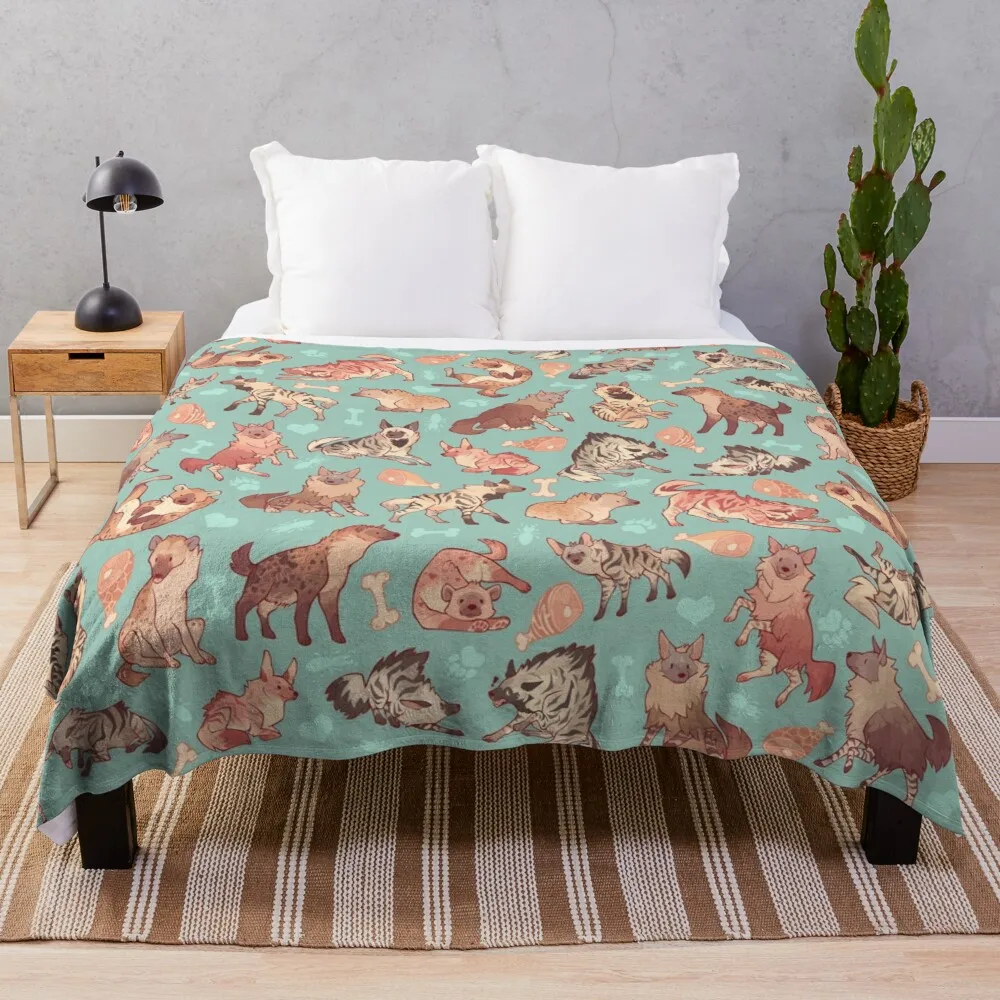 Hyenas in minty Throw Blanket Oversized Throw Blanket Kid'S Blanket