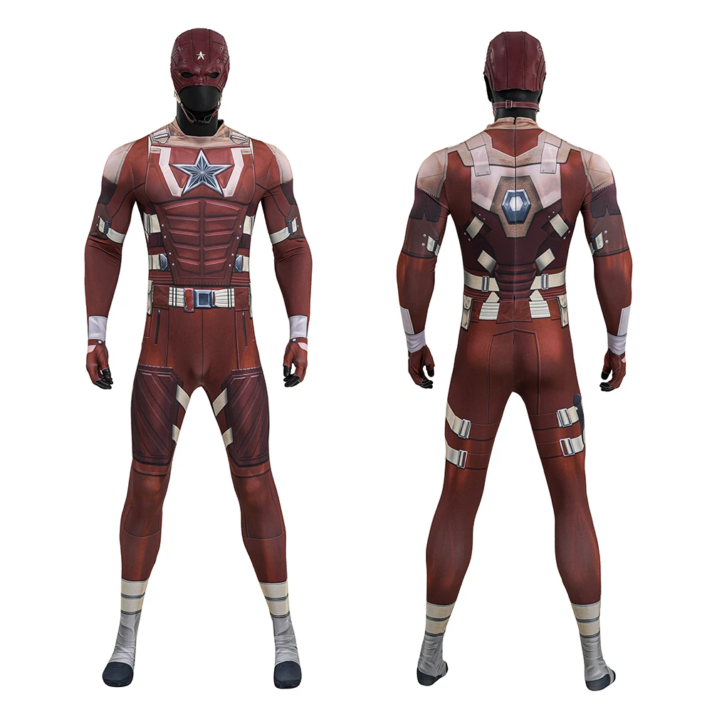 

Алексей Шостаков Red Guards Косплей Костюм Супергерой Красный Страж Хэллоуин Комбинезон Маска с 3D принтом Боди Одежда