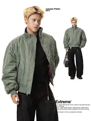 MADE EXTREME Silhouette Short Pilot Bomber Jacket  Luxury Men Winter Jacket