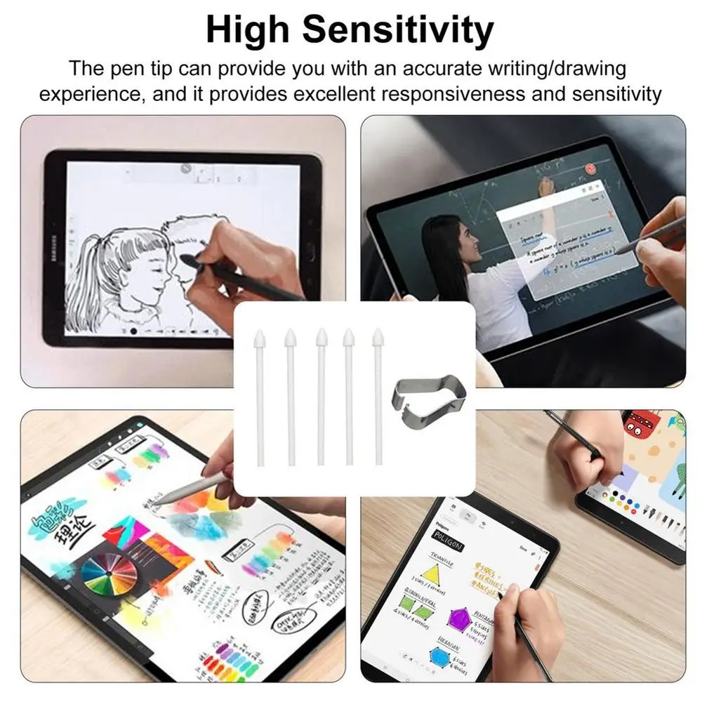 Durable with Metal Clip Substite Touch Pen Tips Replacement Nib Pen Point Stylus Refill Tool For Samsung Galaxy S Pen