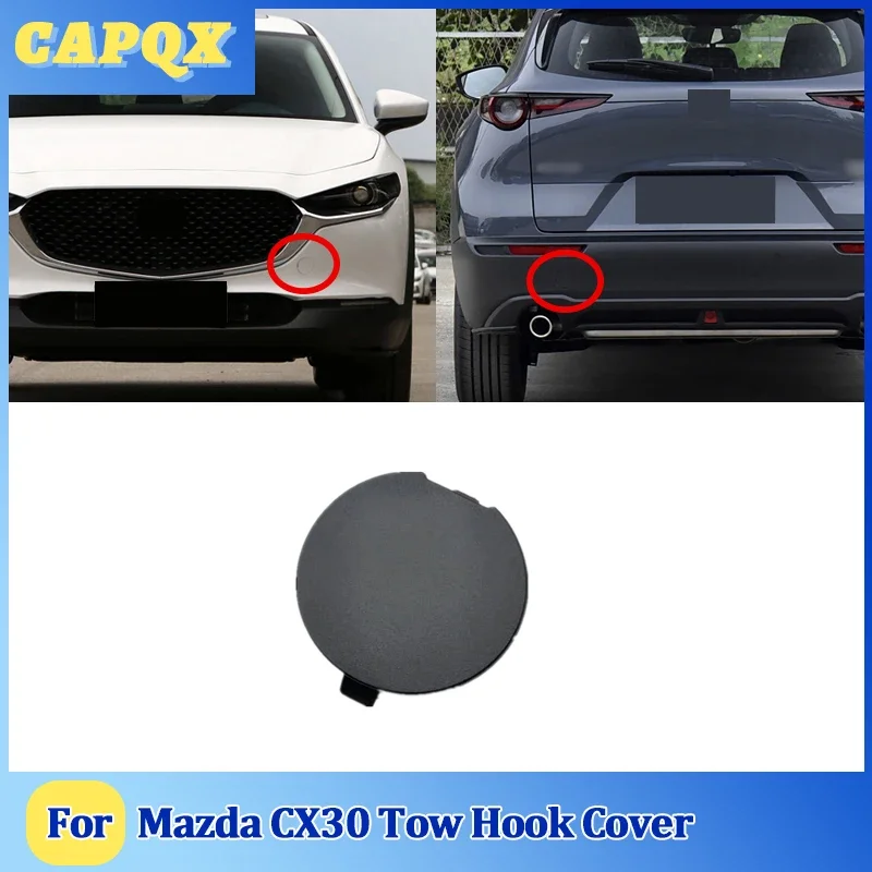 For Mazda CX30 2020 21 22 Bumper Trailer Cover Tow Bracket Cover Bumper Tow Hook Cover Cap