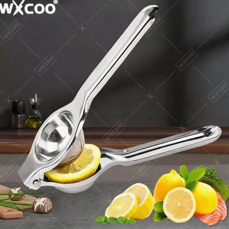 WXCOO Lemon Squeezer Stainless Steel Manual Citrus Juicers Hand Press Squeezer Fruit Juicer Lime Squeezer Kitchen Accessories