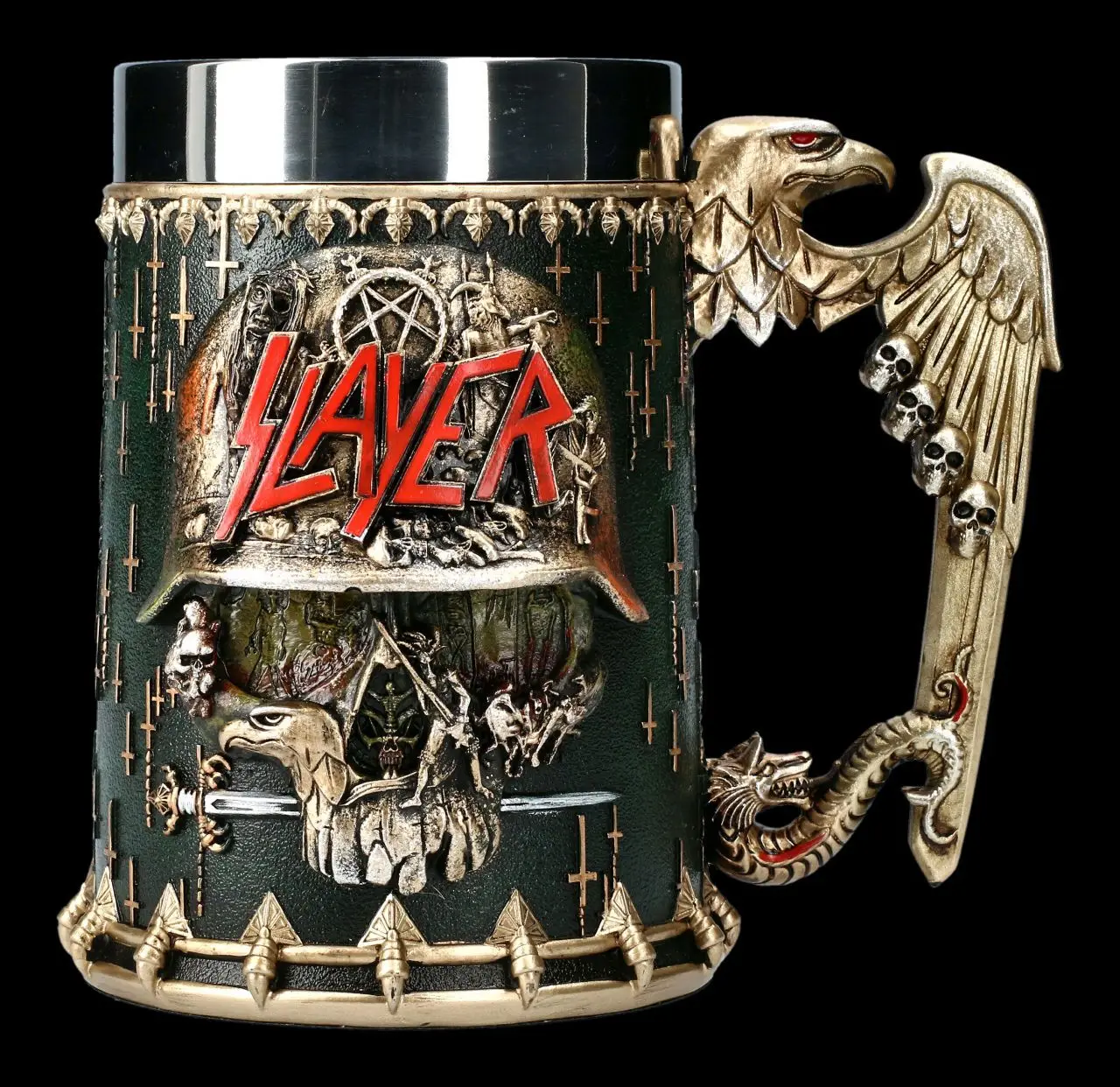 

Трансграничная новая бронированная чашка для пива сборной скелета, персонализированная кружка-скелетон, большая вместительная чашка для вина, вкладыш из нержавеющей стали