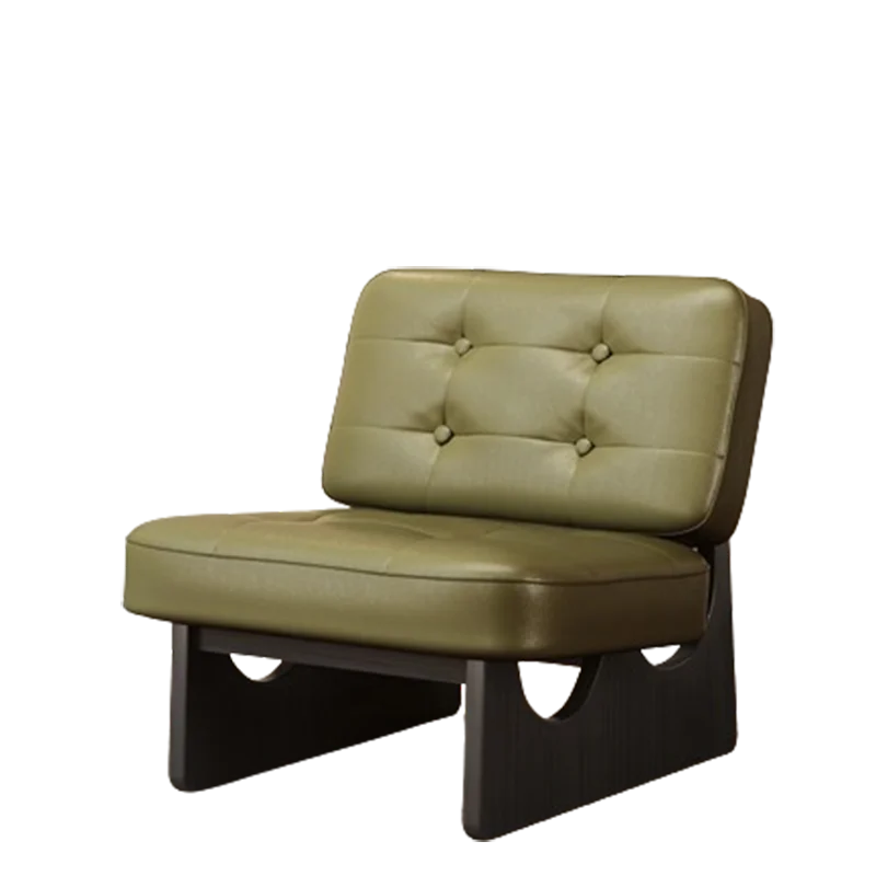 Cadeira nórdica de luxo para adultos, Cadeira Floor Relax, Chaise italiana, Mobília do quarto, Sala de estar, Suporte único, Verde, Solteiro, Designer