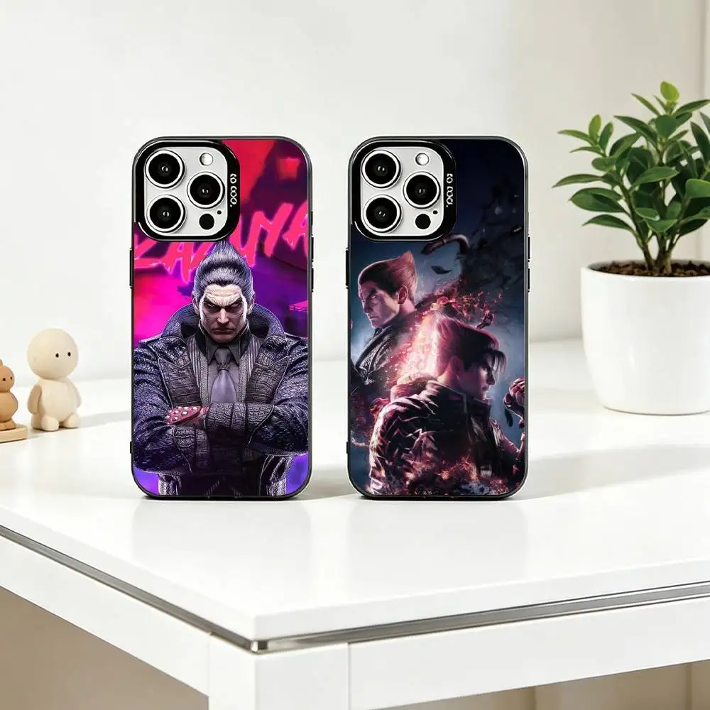 

G-Game T-Tekken 8 Phone Case For iPhone 17,16,15,14,13,12,11 Plus,Pro Max,XS,Colorful Silver Black Cover
