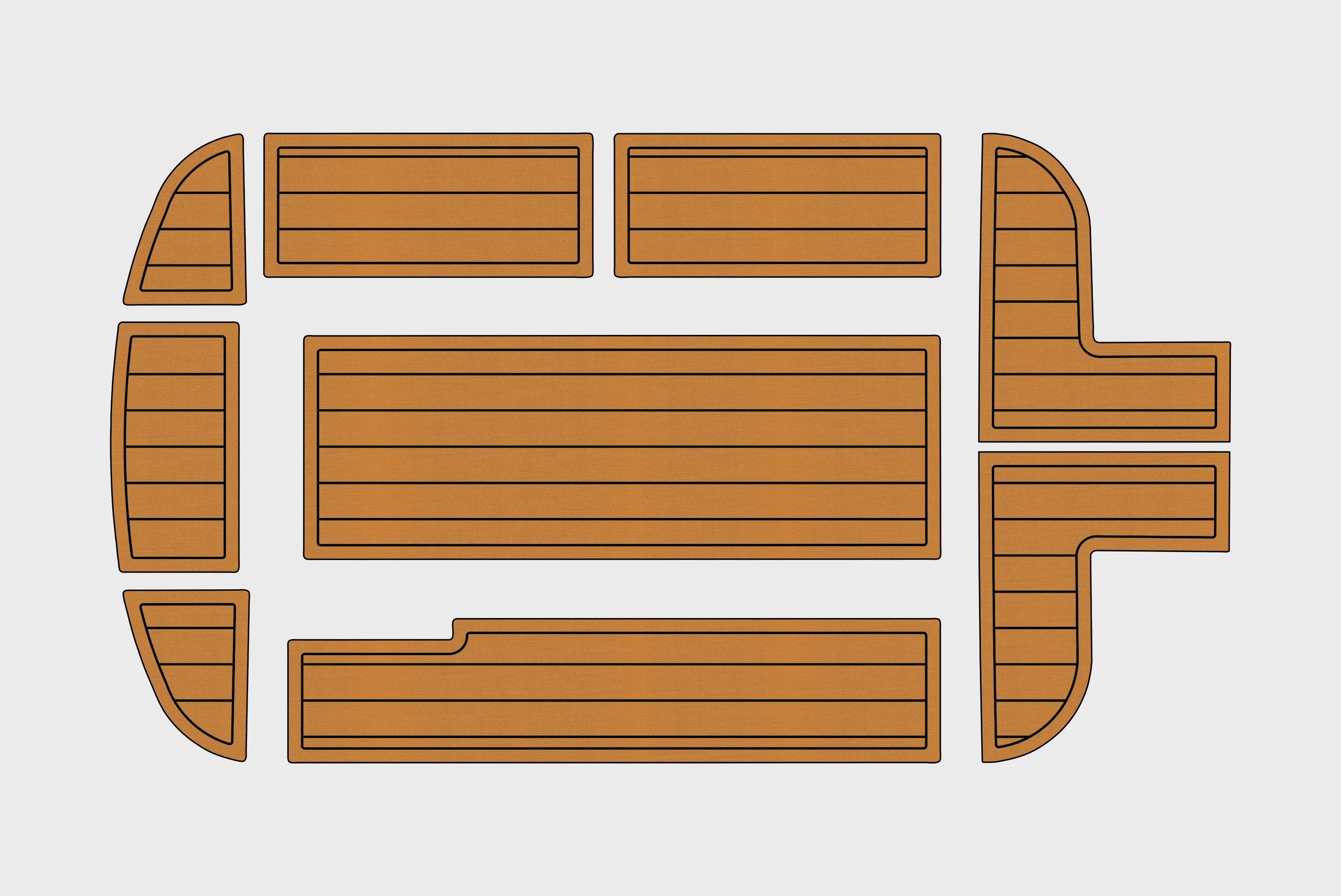 Eva foam Fuax teak seadek marine floor For 1984-1986 Beneteau 325 First RA CU Cockpit  bow 1/4