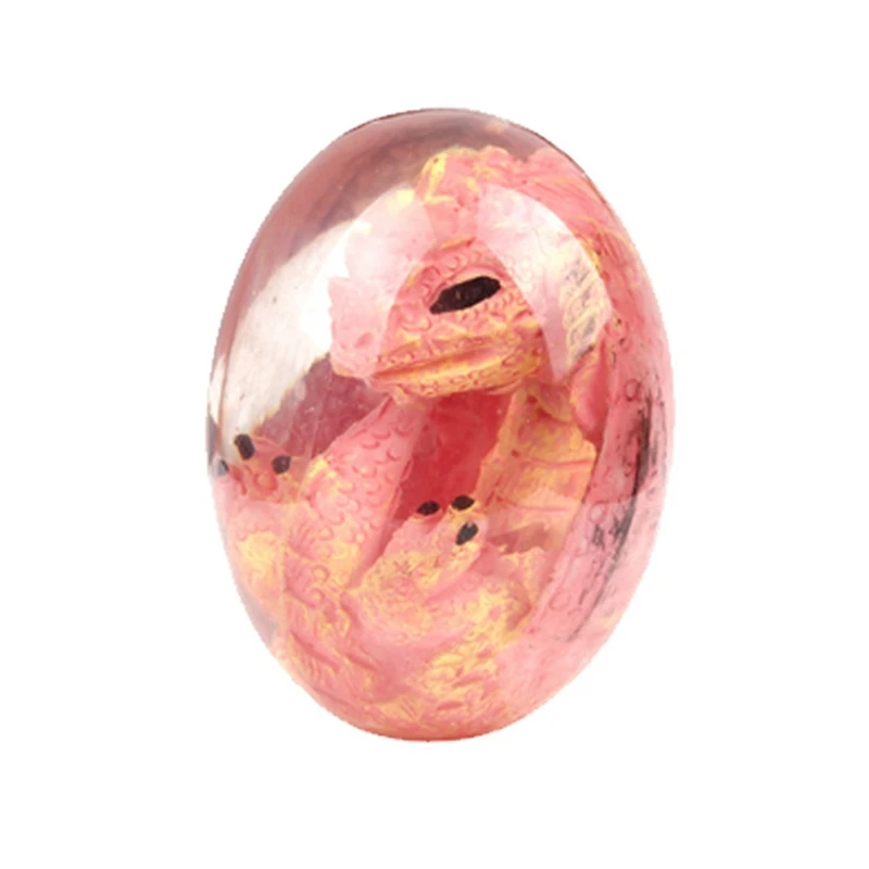 Lava Dragon Egg Resin Statue Ornamental Dinosaur Eggs Sculpture Gemstone Souvenir Home Decor Collection Kid Gift Toy Durable D