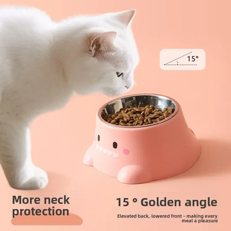 Cuenco para gatos, plato poco profundo antiastres, cuenco de agua antideslizante para comida de mascotas con diseño amplio para gatos y perros pequeños, apto para bigote
