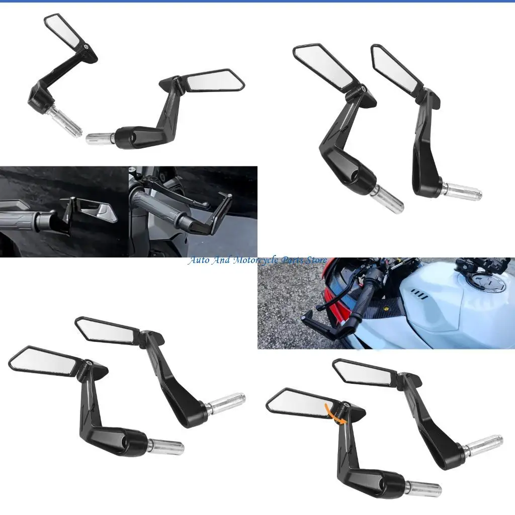 P9FD Easy Install Vibration Resistant Rear View Mirror With Wide View Motorcycle Accessory Handlebar Side Mirror
