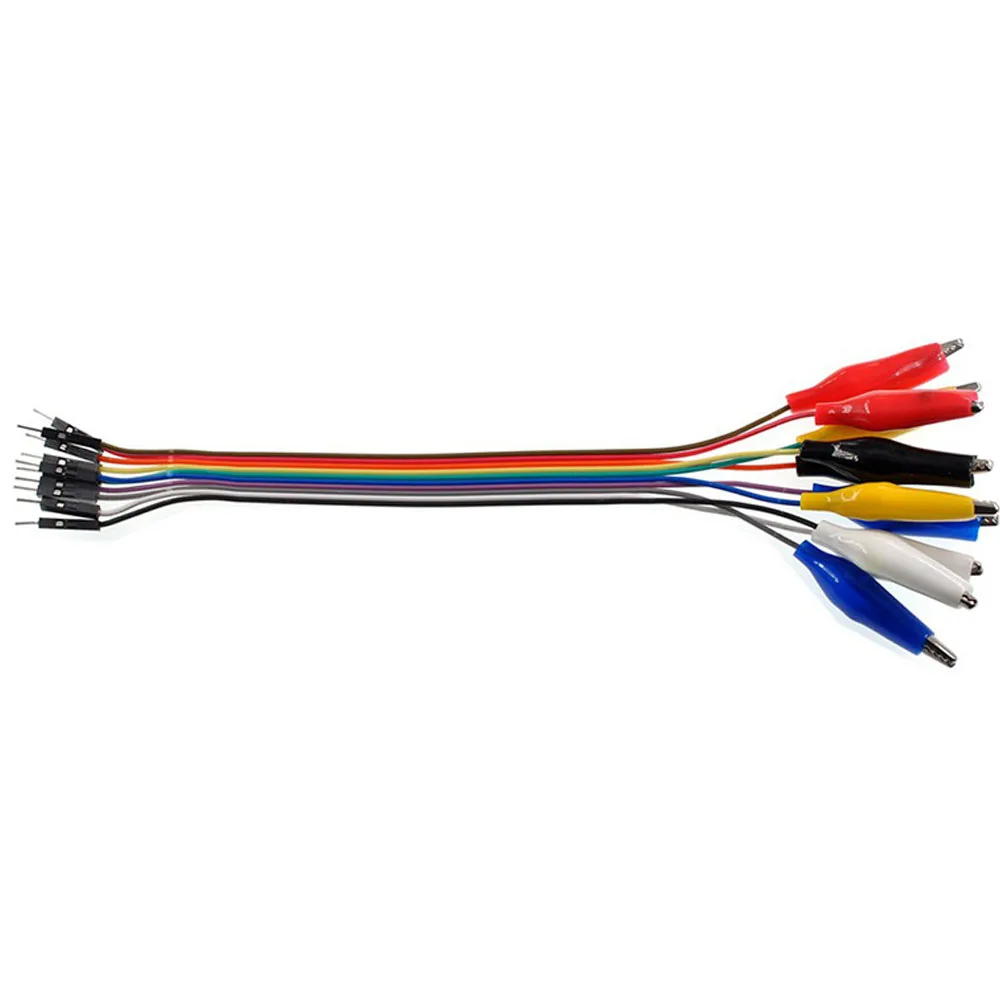 10-Pin DuPont Buchse/Stecker zu Krokodilklemmenkabel, Experimentier- und Testkabel, geeignet für Arduino, Raspberry Pi und Orange Pi