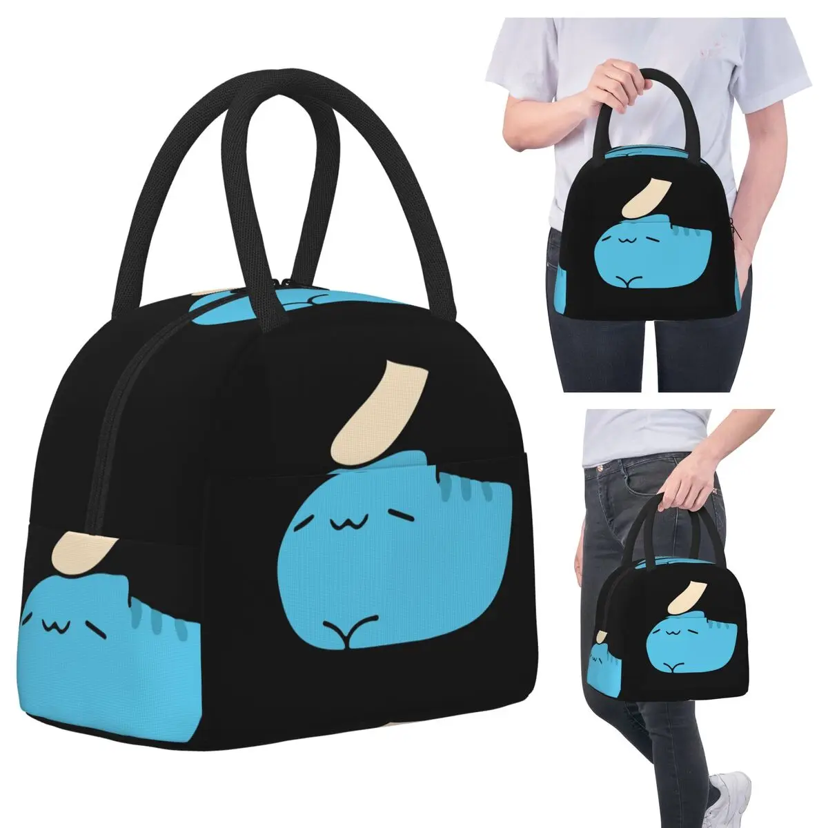 

Comic Cat Bugcat Capoo Bug Cat Lunch Bags Insulated Bento Box Waterproof Lunch Tote Resuable Picnic Bags Cooler Bag for Woman