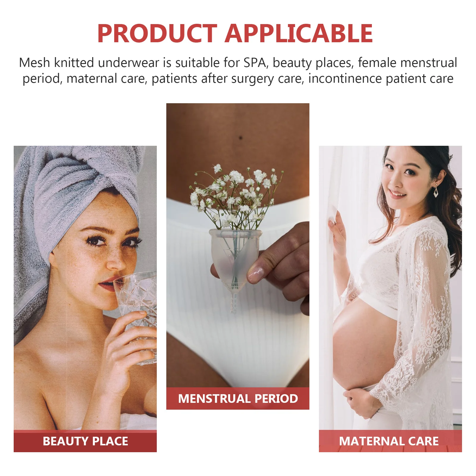 

12Pcs Adult Breathable Leak Protection Briefs High Elasticity Belt Washable Reusable for Men Women