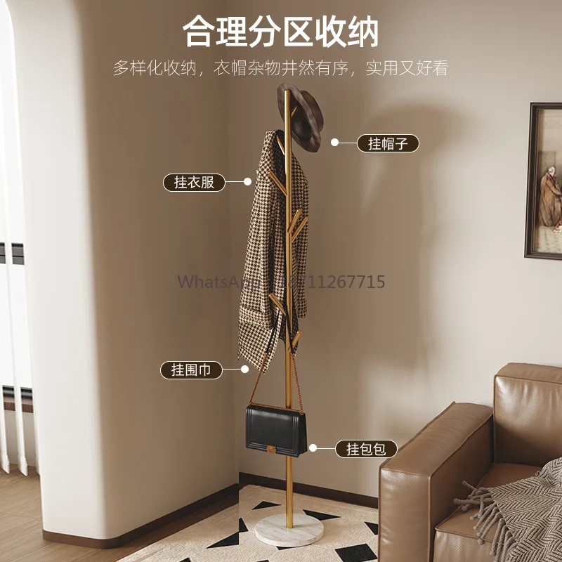 Ultra Narrow Movable Metal Freestanding Coat Rack Space Saving Simple Clothes Bag Hanging Stand for Bedroom Indoor Home
