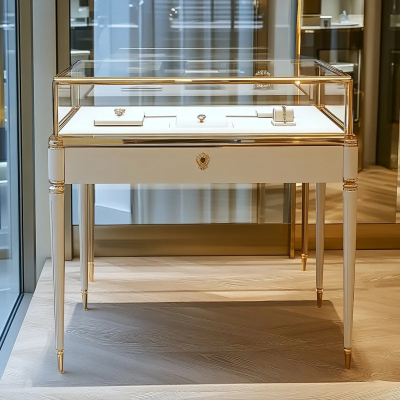 custom.Custom Luxury Jewelry Showcase High-End Equipment Jewelry Display Elegant Jewelry Display Cabinet