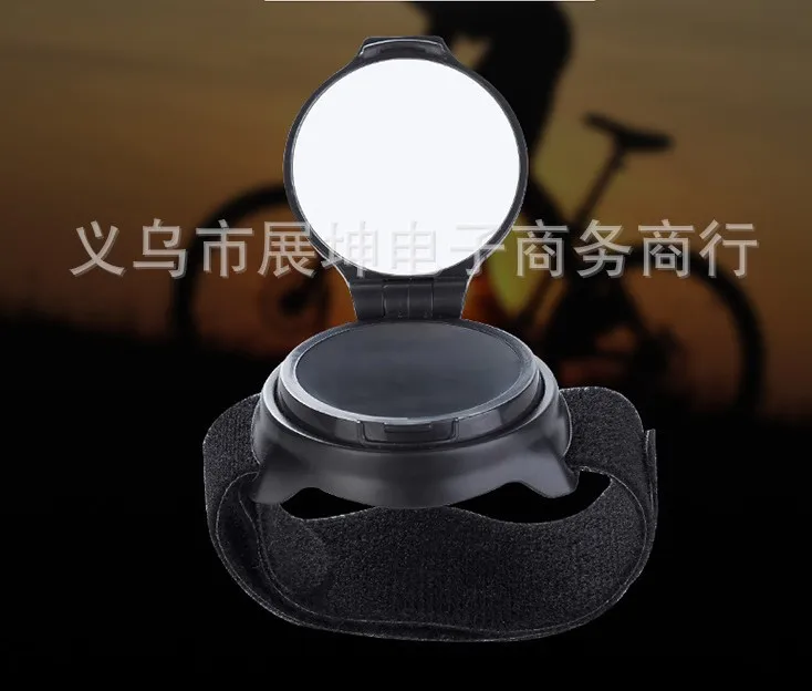 Bicycle Reflector Mountain Bike Rearview Mirror with Wrist Strap Arm 360 Rotary Rearview Mirror Riding Gear