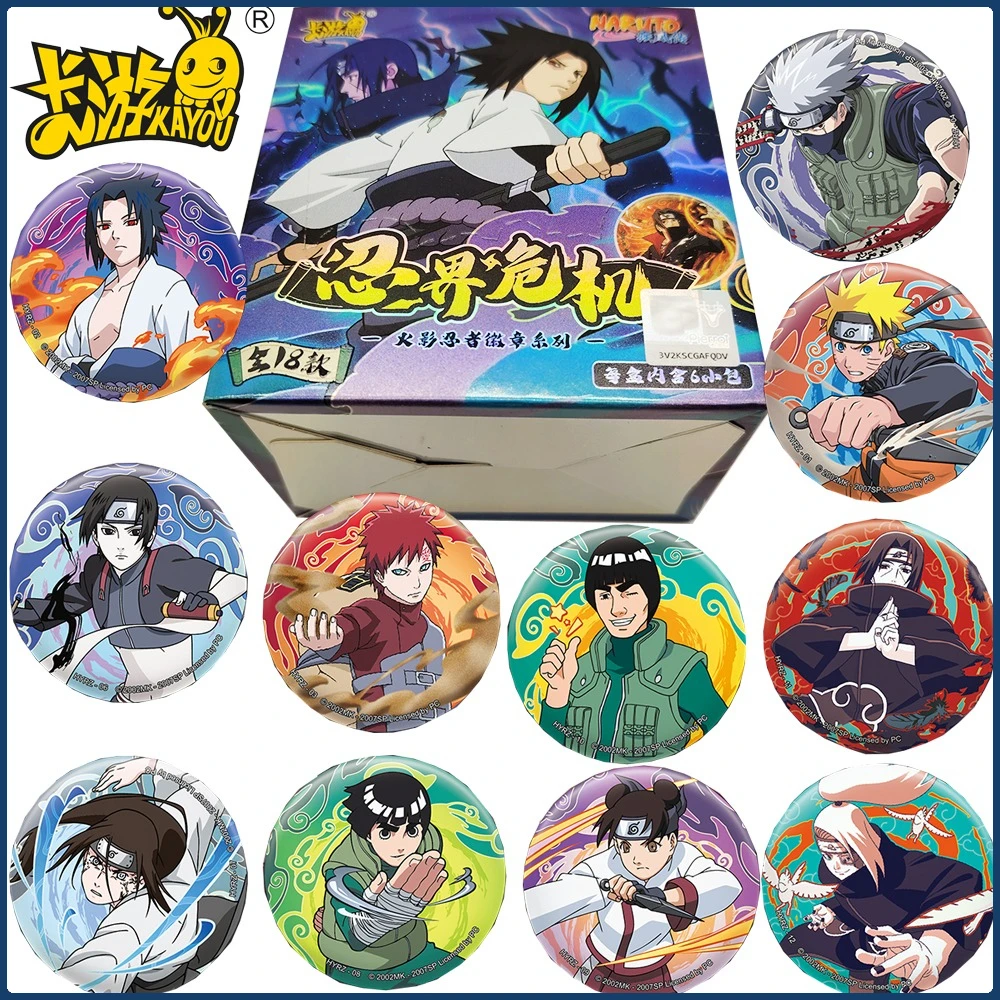 

Genuine Kayou Naruto Peripheral Characters Round Badge Anime Merchandise Creative Brooches Student Schoolbag Accessories Gifts