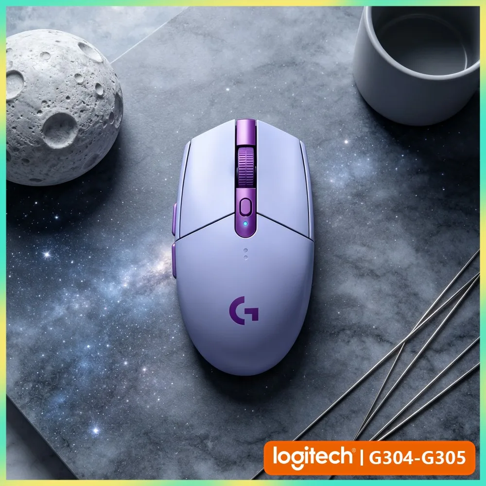 Mouse Gamer Sem Fio Logitech G304 LIGHTSPEED 12000 DPI Sensor HERO 1Ms Latência 250Hr Bateria Conexão Estável para Gamers de PC