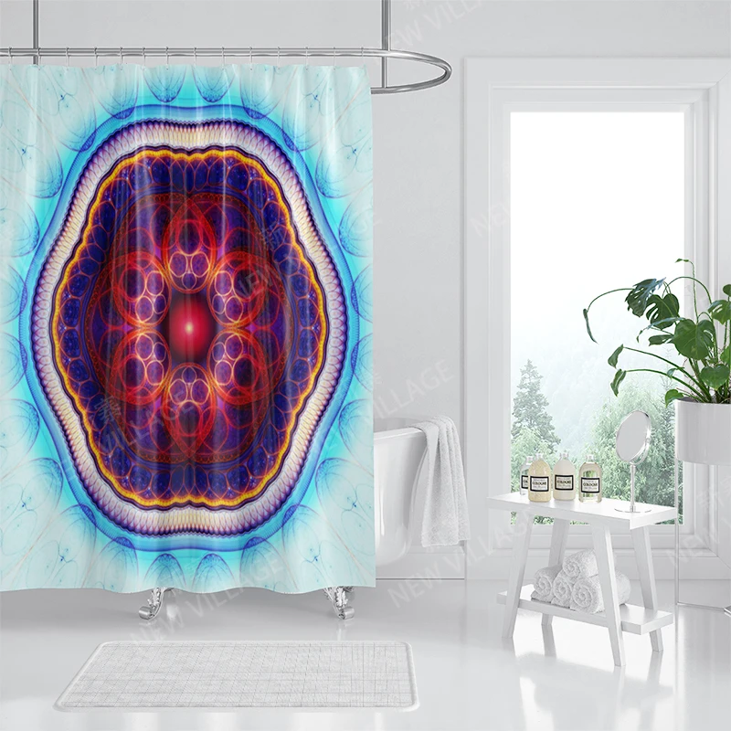 Mandala Waterproof fabric shower curtains Bathroom curtain accessories Bath curtain 180x200cm 240*200cm boho decoration vintage