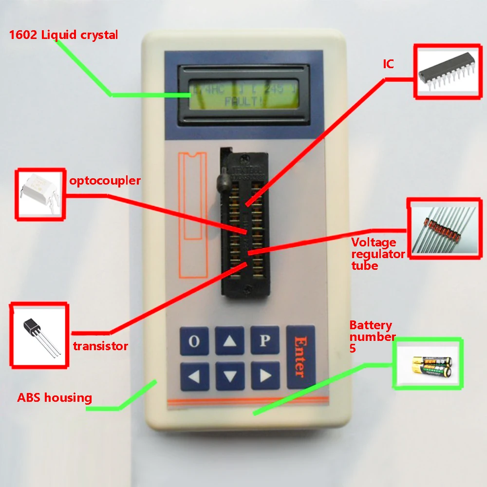 Transistor Tester Mosfet Transistor Capacitor Tester Transistor Diode Resistor Inductor Multifunction Automatic Checker Detector