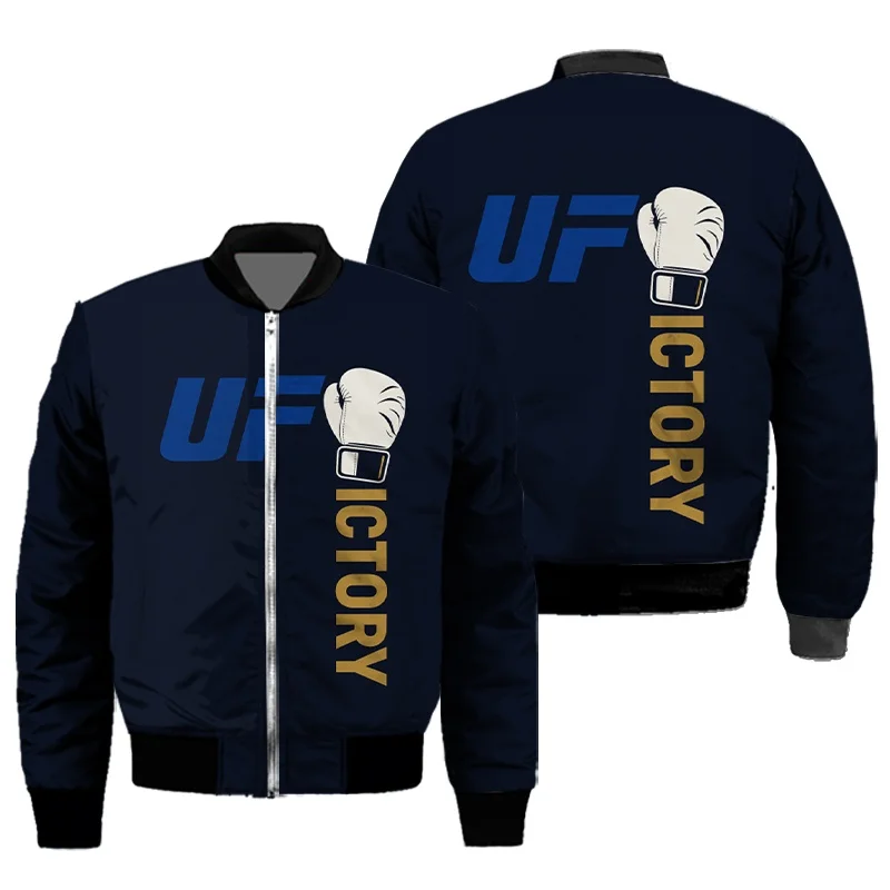 

Мужская куртка на молнии с v-образным вырезом UFC, мужская новинка 2025 года, осенне-зимняя теплая верхняя куртка, облегающая повседневная спортивная куртка-кардиган