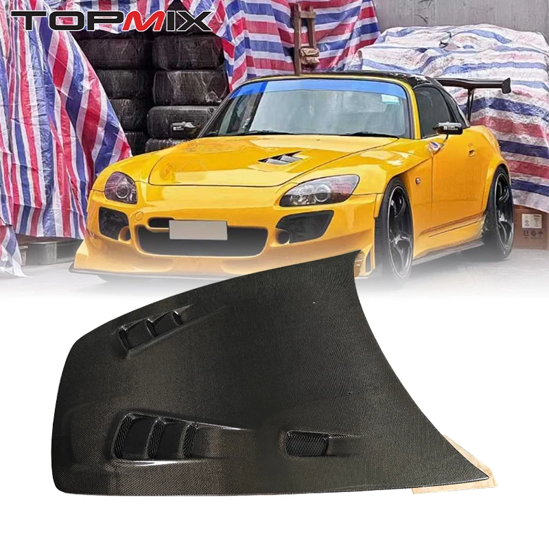 

For Honda S2000 AP1/AP2 TOPMIX SP-Style Carbon Fiber Engine Bonnet (High-Quality Heat Dissipation Ventilation Hood)
