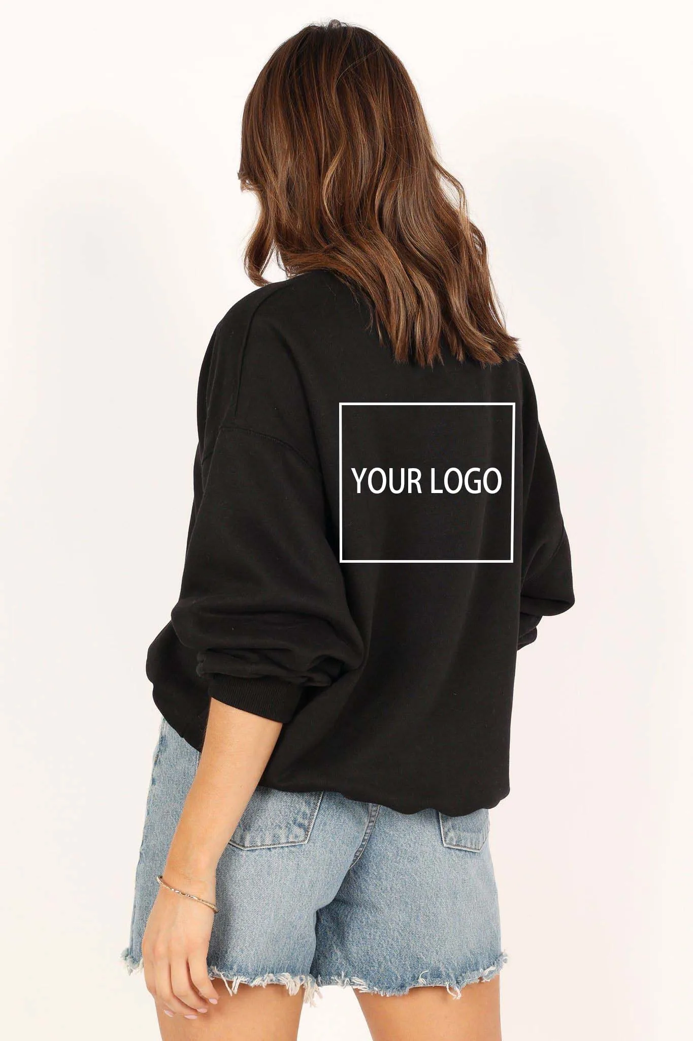 Customized Print Sweatshirts Tops Your  Logo Picture Clothing  DIY Long Sleeve Tops Pullover Hoodie