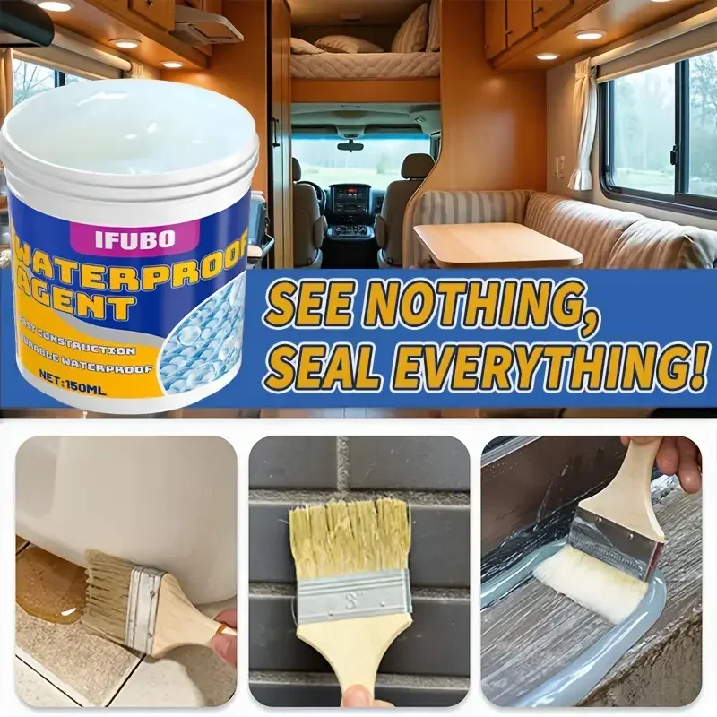 150g invisible waterproof repair kit - a durable, transparent solution for boats, RVs, and home use - providing long-lasting