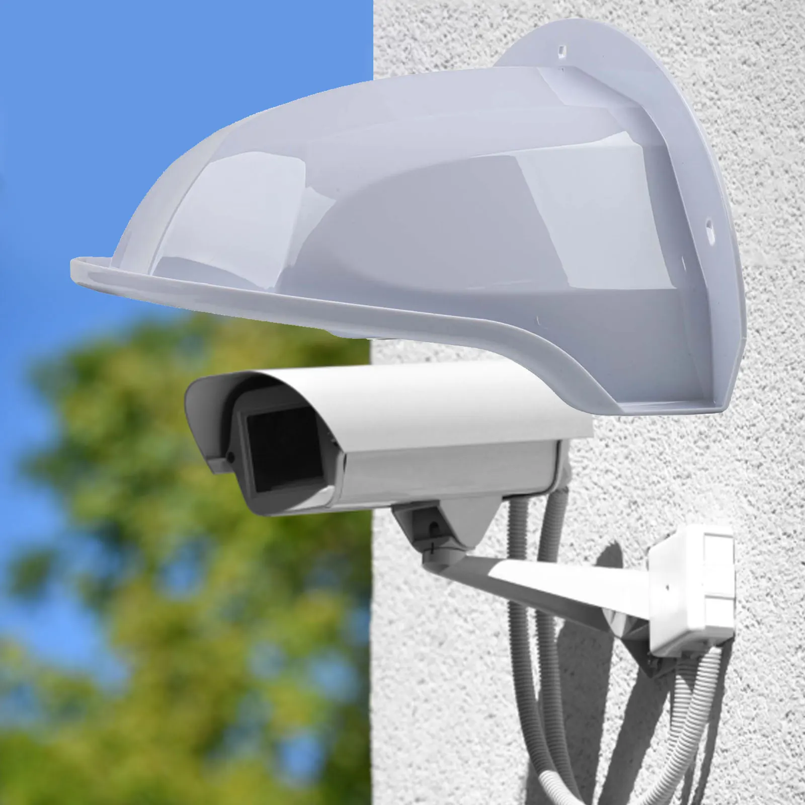 1/2Pcs Security Camera Protection Covers Shield Outdoor Camera Protective Cover Shield Wall Waterproof Rainproof Shell Protector