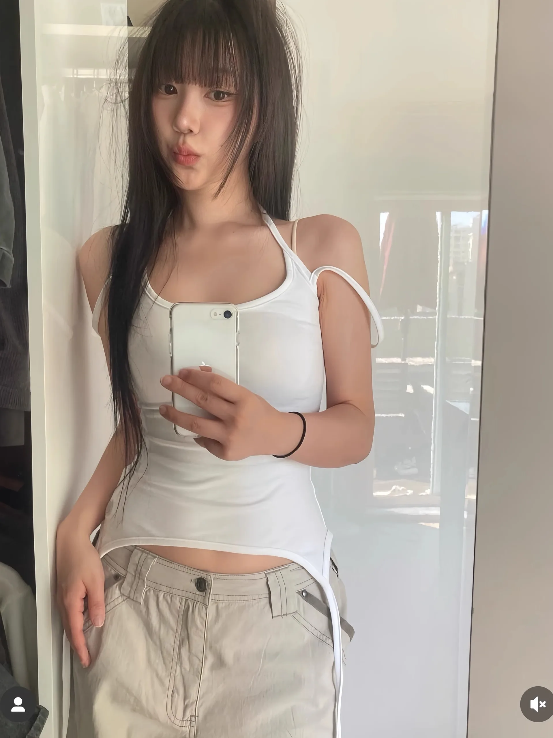 

Coyseio Ne Hanging Sa Slim Fit Elastic Pure Desire Women's Vest Strap Top Ins Sle Commute Cotton ort Sve