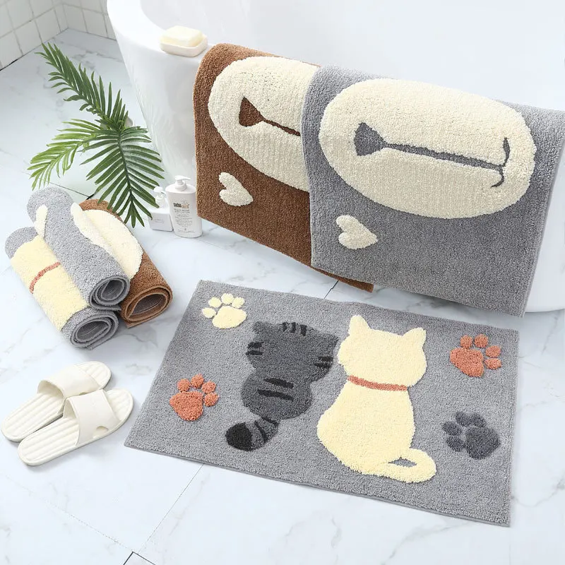 

Hoiime Cartoon Bear Antiskid Carpet Living Room Home Decor Non Slip Rugs Cute Cat Anti Slip Entrance Rug Bedroom Welcome Doormat