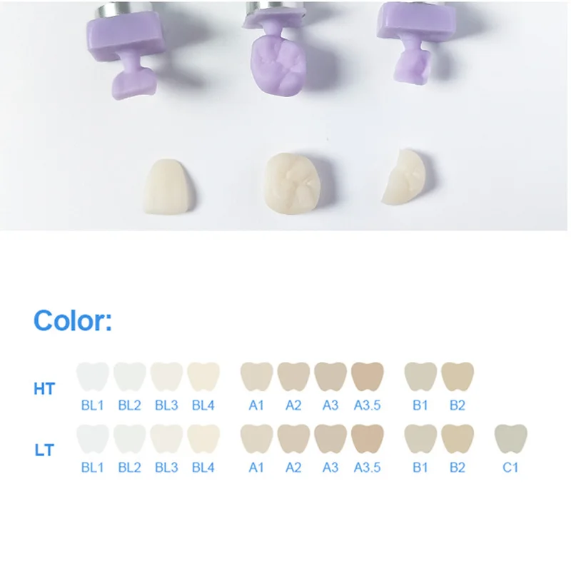 5 stks/partij Tandheelkundige Lithium Disilicaatglas Keramische Tandheelkundige Keramische Kubussen Lithiumdisilicaat Blokken voor Sirona MCXL Cad Cam