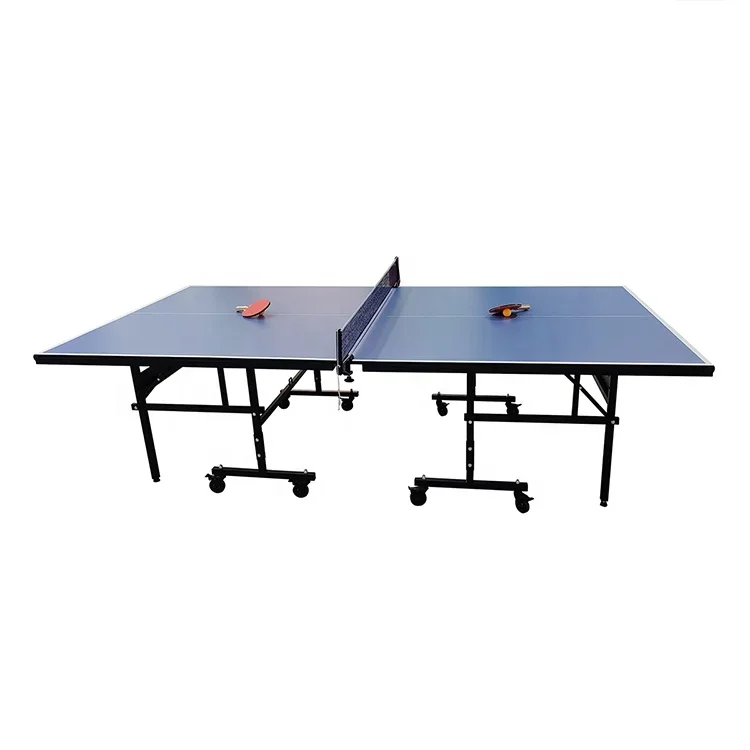 Indoor Training 15mm Professional Pingpong Table with Casters Foldable Movable Table Tennis Table for wholesale