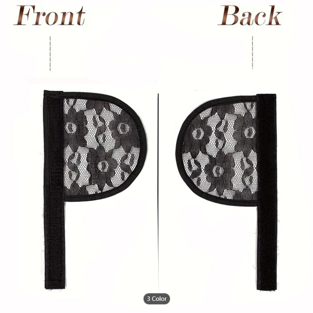 3pcs/5pcs Ponytail Hair Net For Making Ponytail Hair Extension Black Pony Tail Weaving Net With Adjust Strap Lace Net For Wigs