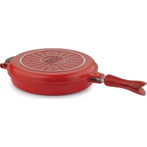 Schafer Round Double Double-Sided 30 cm Granite Pan-Red