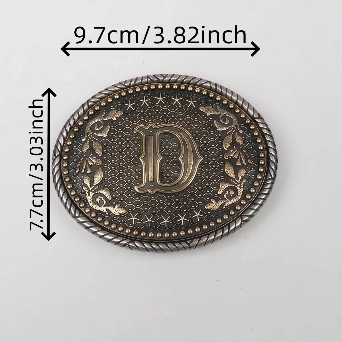 1 Western-Style Belt Buckle - Metal Engraved Leather Belt Buckle - Retro Wide Belt Buckle