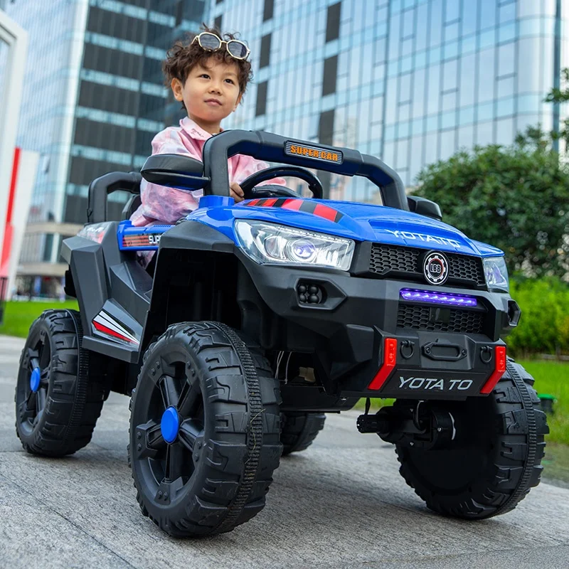 Unisex 2-Seater Kids Electric Road Ride-on Cars Luxury Plastic for 5-7 Years Remote Controlled Luxury Baby Toy