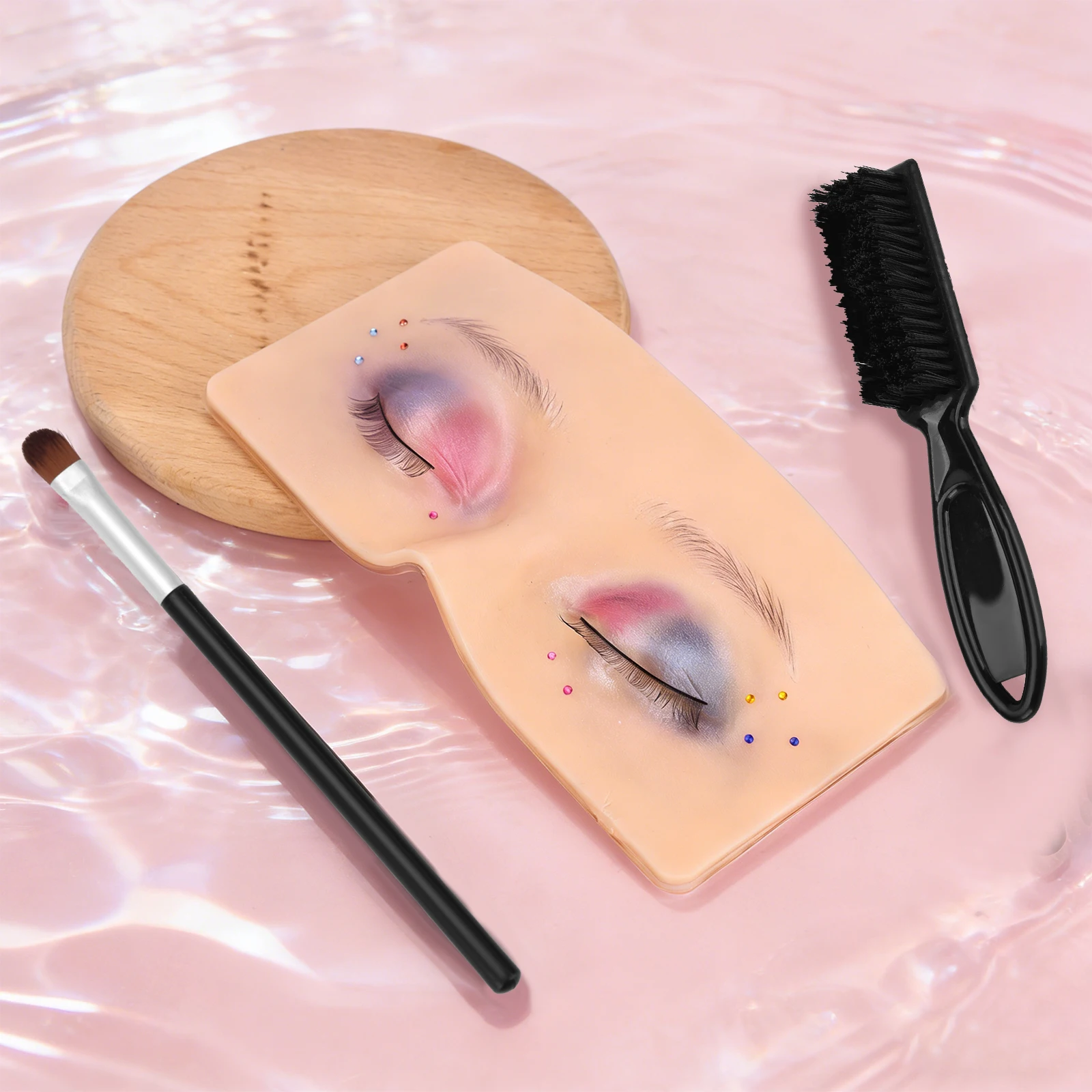 Reusable Makeup Practice Face Board Set Makeup Brushes Faccial Practice Skin For Professional and Beginners 5D Realistic Model