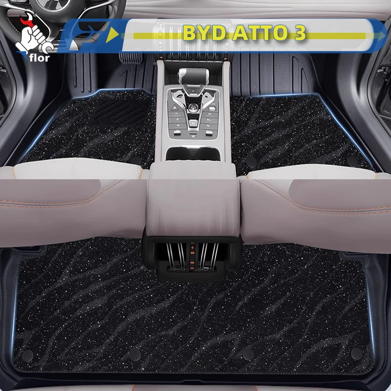 

For Left-hand Drive Car Floor Mat BYD ATTO 3 Yuan PLUS 2024 Custom Fit Full Surround Foot Mat Interior Protection Liner