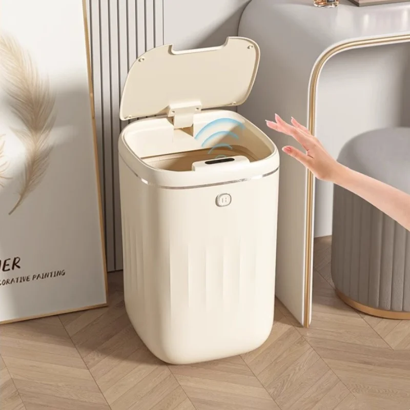 

Large Smart Sensor Trash Can Automatic Sensor Dustbin Waterproof Bathroom Kitchen Waste Bin Electric Lid Wastebasket Smart Home