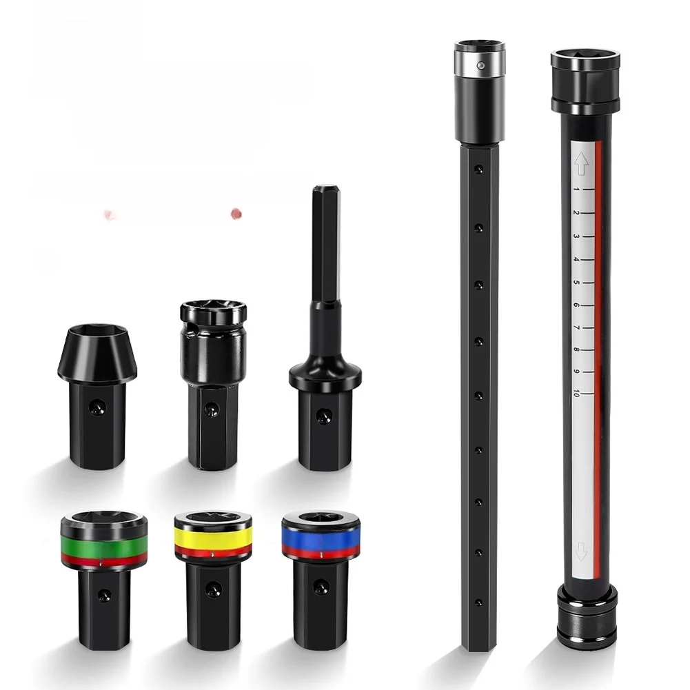 Ceiling Mount Screwdriver Extension Tool Adjustable 270-500mm with 10mm 13mm 17mm Interchangeable Sockets Aluminum Body