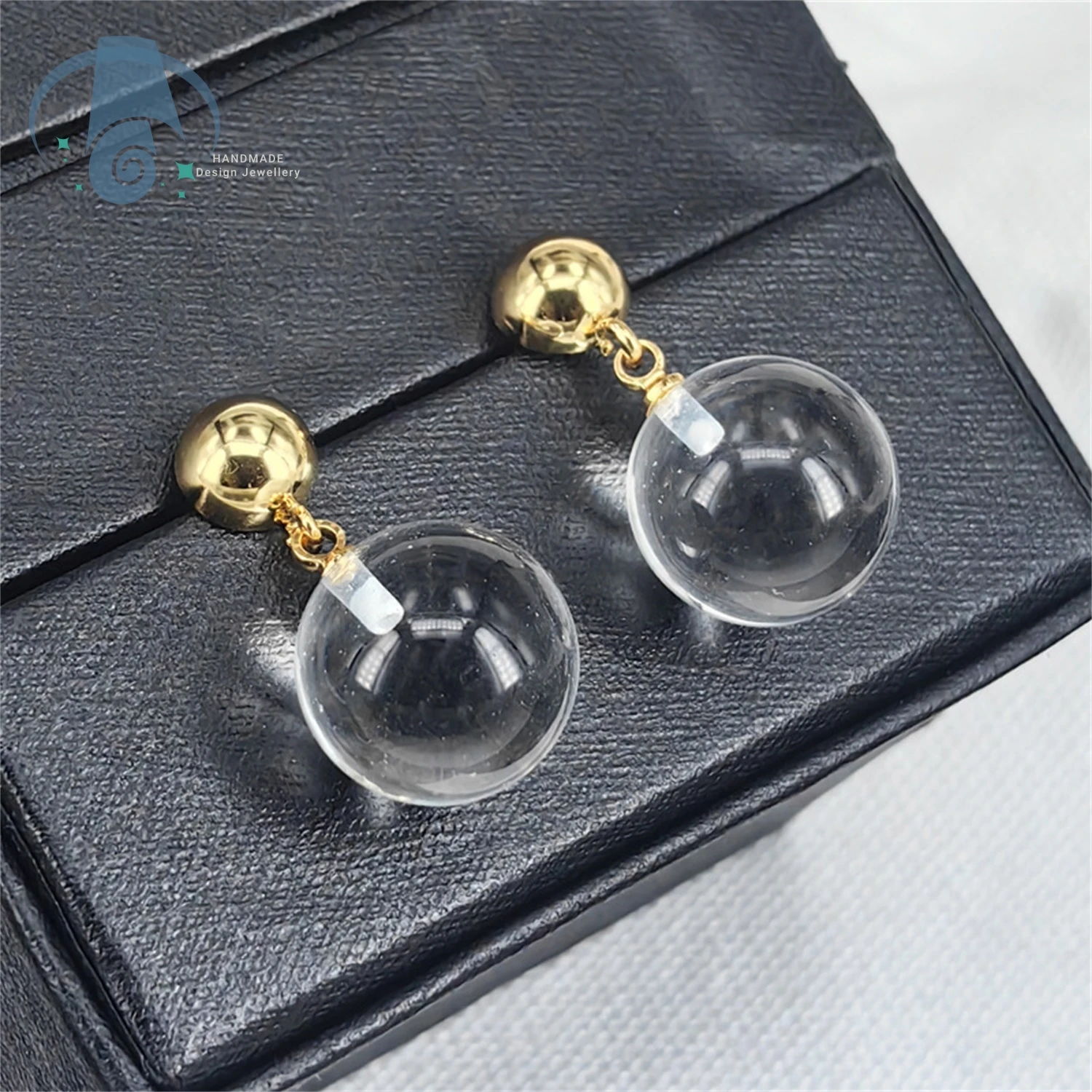 

New Design Transparent Crystal Earrings Gold Plated 925 Silver Stud Earrings For Women Hypoallergenic Fashion Jewelry Gift