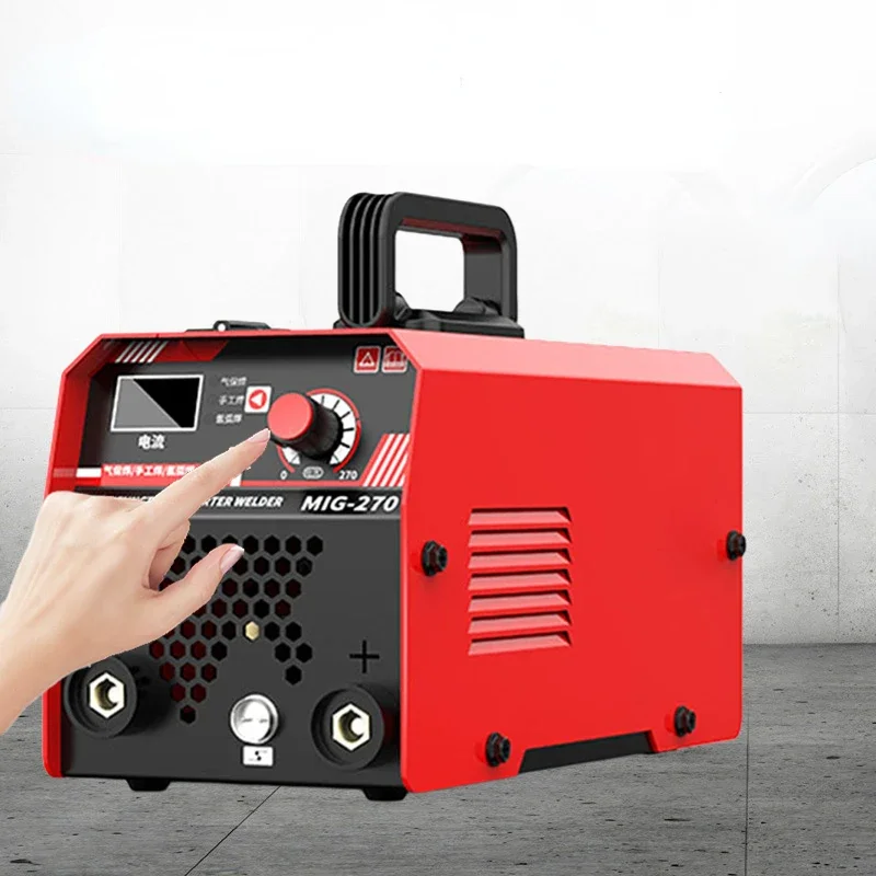 220V MIG Welding Machine 0.5-5mm Mini Semi-automatic Welding Machine Gas Free Flux Core Wire Inverter 1KG Capacity MIG Welder