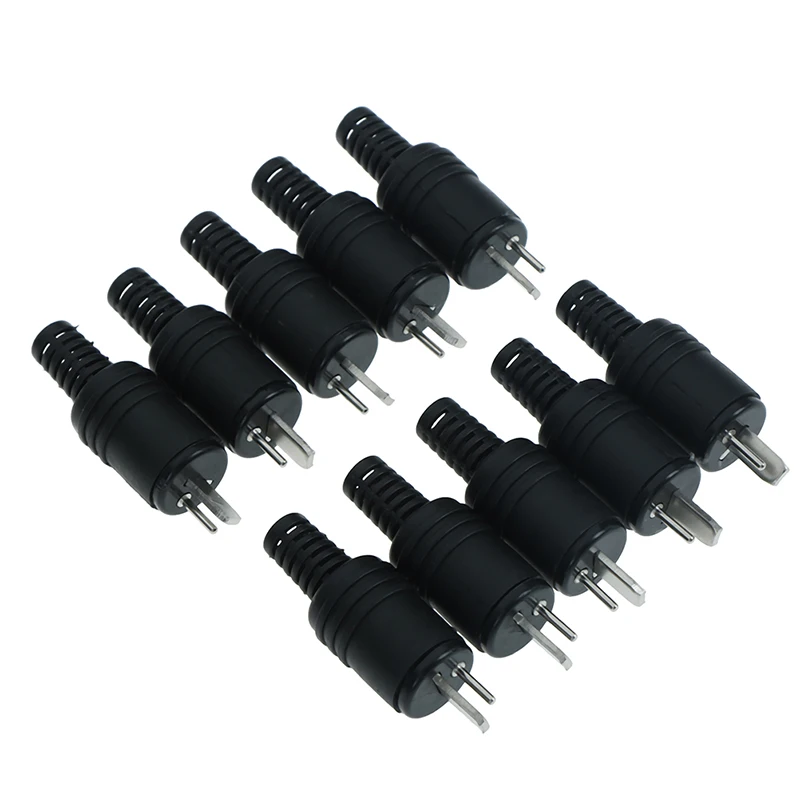 10pcs 2 Pin Din Male Plug Hifi Loudspeaker Audio Connectors Hot Sale