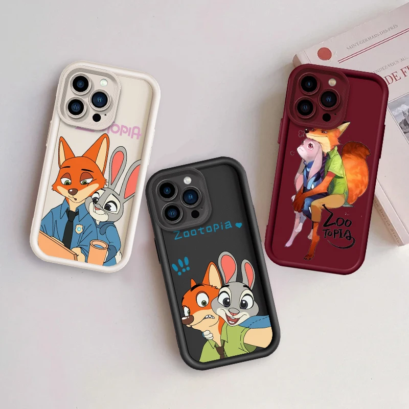 Disney Zootopia Cute Art Eye Ladder For Apple iPhone 15 14 13 12 11 XS XR X Pro Max Plus Cover Phone Case