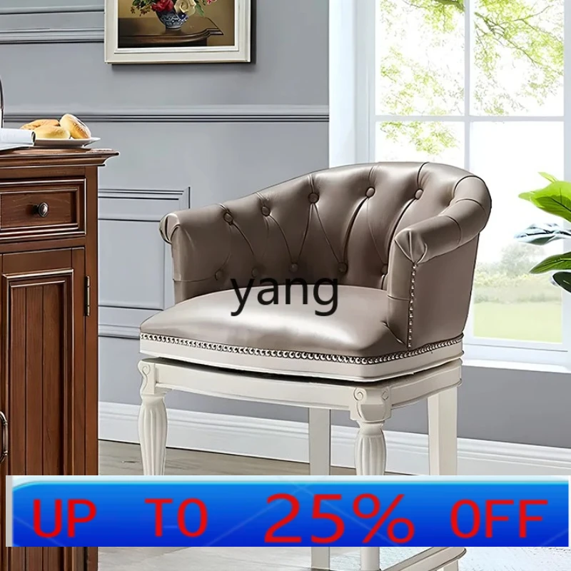 

Вращающийся барный стул LTT из массива дерева, высокий стул для дома, кафе, стул для обеденного стола, практичный высокий стул для бара