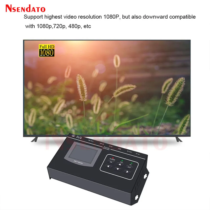 1080P Digital HDMI To DVB-T RF H.264 MPEG-4 Encoder Modulator TV Receiver RF HD Modulator DVB T HDMI TV Stick for PAL NTSC QPSK