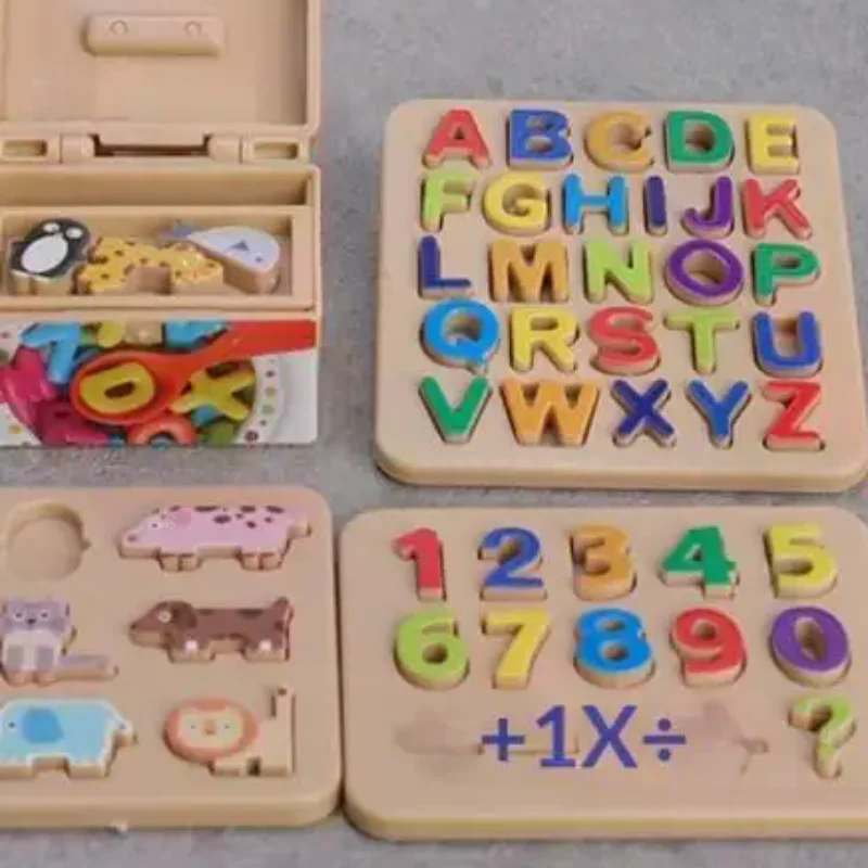 

3 Set Cute Building Blocks Dollhouse Miniature Mini Letter Puzzle Storage Box Model