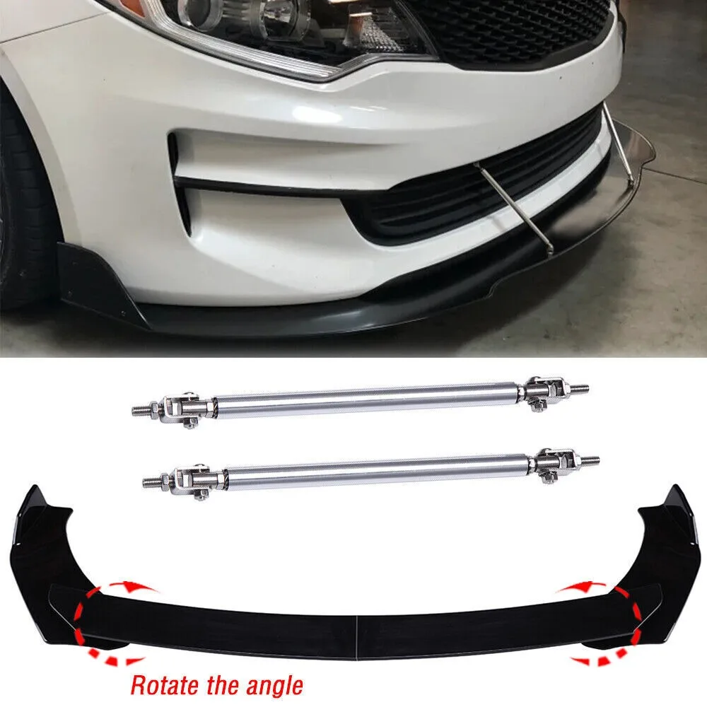 

Front Bumper Lip Splitter Spoiler Body Kit +Strut Rods For Kia Optima 2012-2018 United States