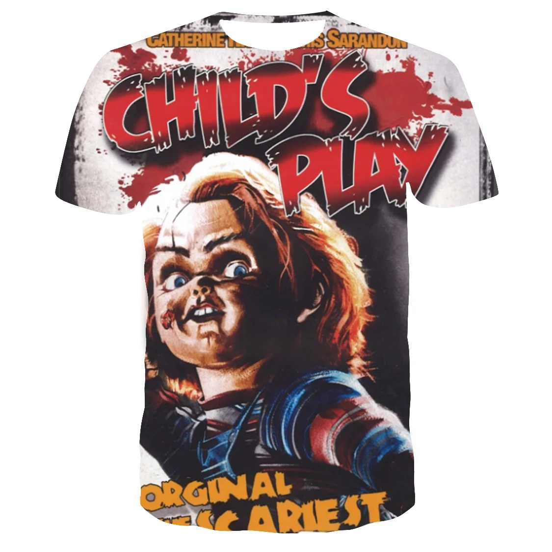 Cute Child\'s Play Chucky T Shirt Kids Streetwear Short Sleeve Children\'s Tshirts Boys Girls Tops Men Women Clothing T-shirt